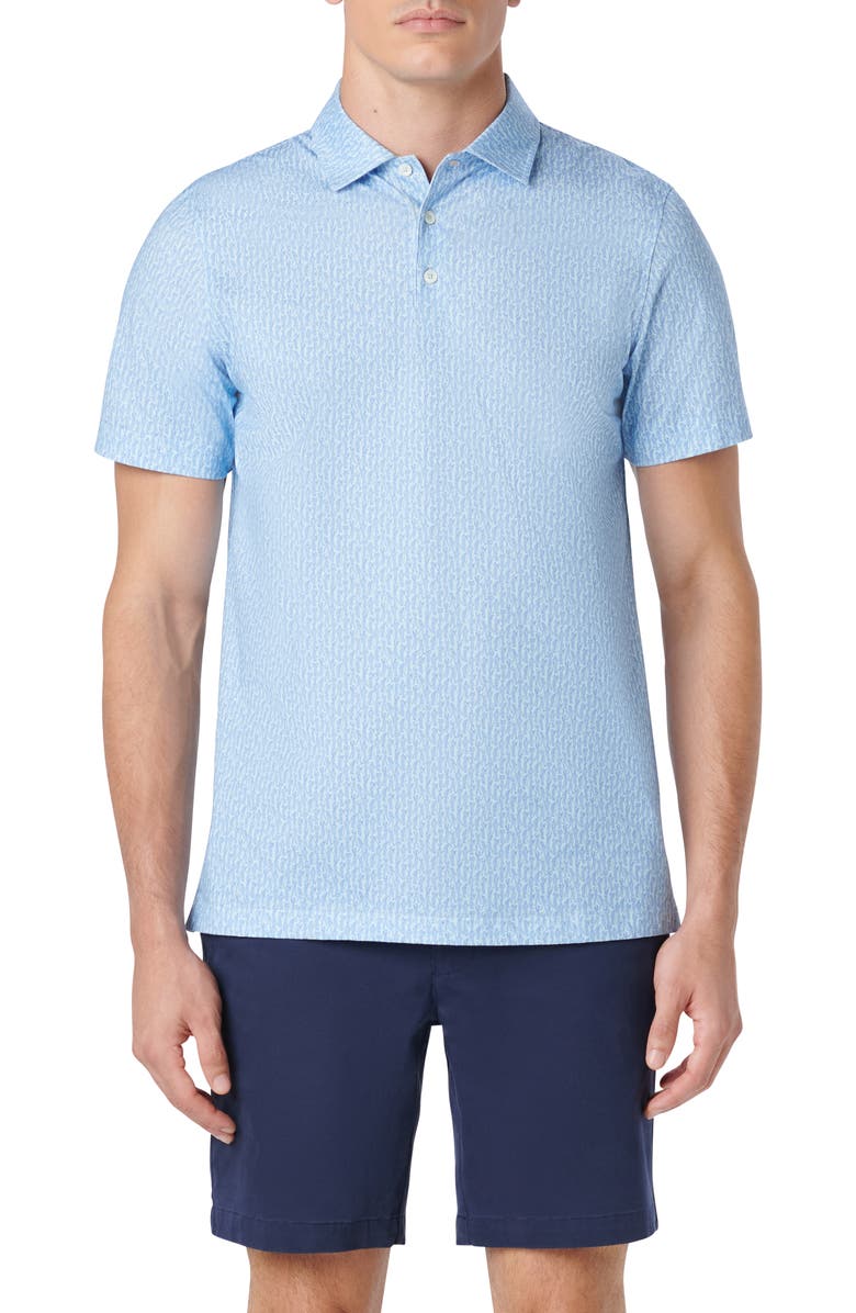 Bugatchi Victor OoohCotton<sup>®</sup> Golfer Print Polo, Main, color, 