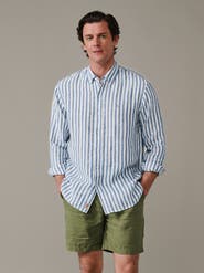 Aubin Worlaby Linen Long Sleeve Shirt