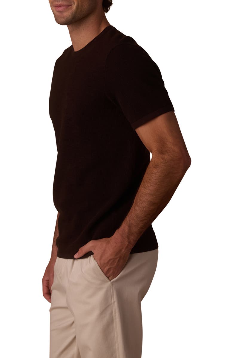 The Normal Brand Driftknit Short Sleeve Sweater, Alternate, color, Dark Brown