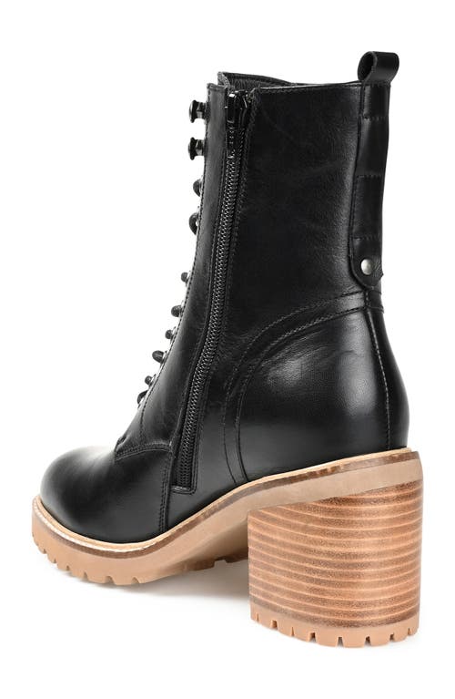 Journee Signature Malle Lace-up Boot In Black