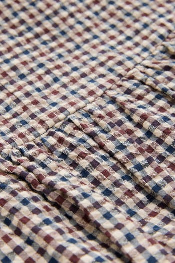 Kids' Gingham Cotton Seersucker Pinafore Dress