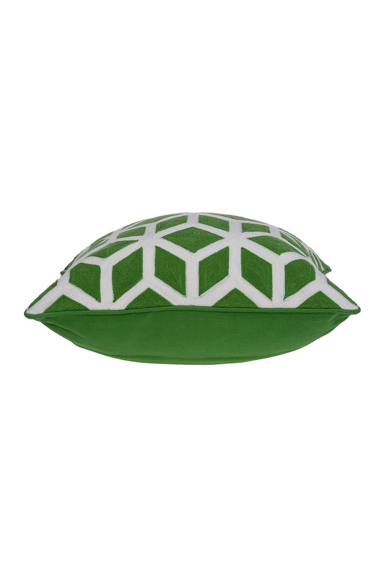 Panna Transitional Pillow - 20" x 20" - Green, Alternate, color, GREEN