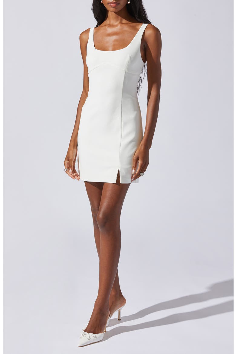 Sheath Minidress, Main, color, WHITE