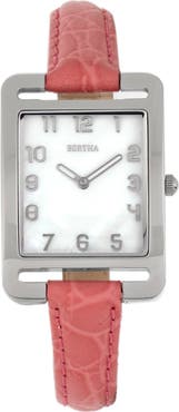 BERTHA Marisol Swiss MOP Leather-Band Watch