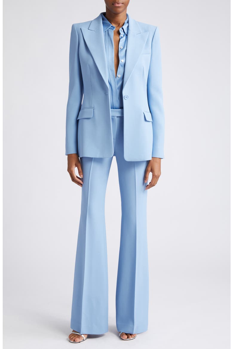 Georgina Double Crepe Sablé Blazer, Alternate, color, COAST