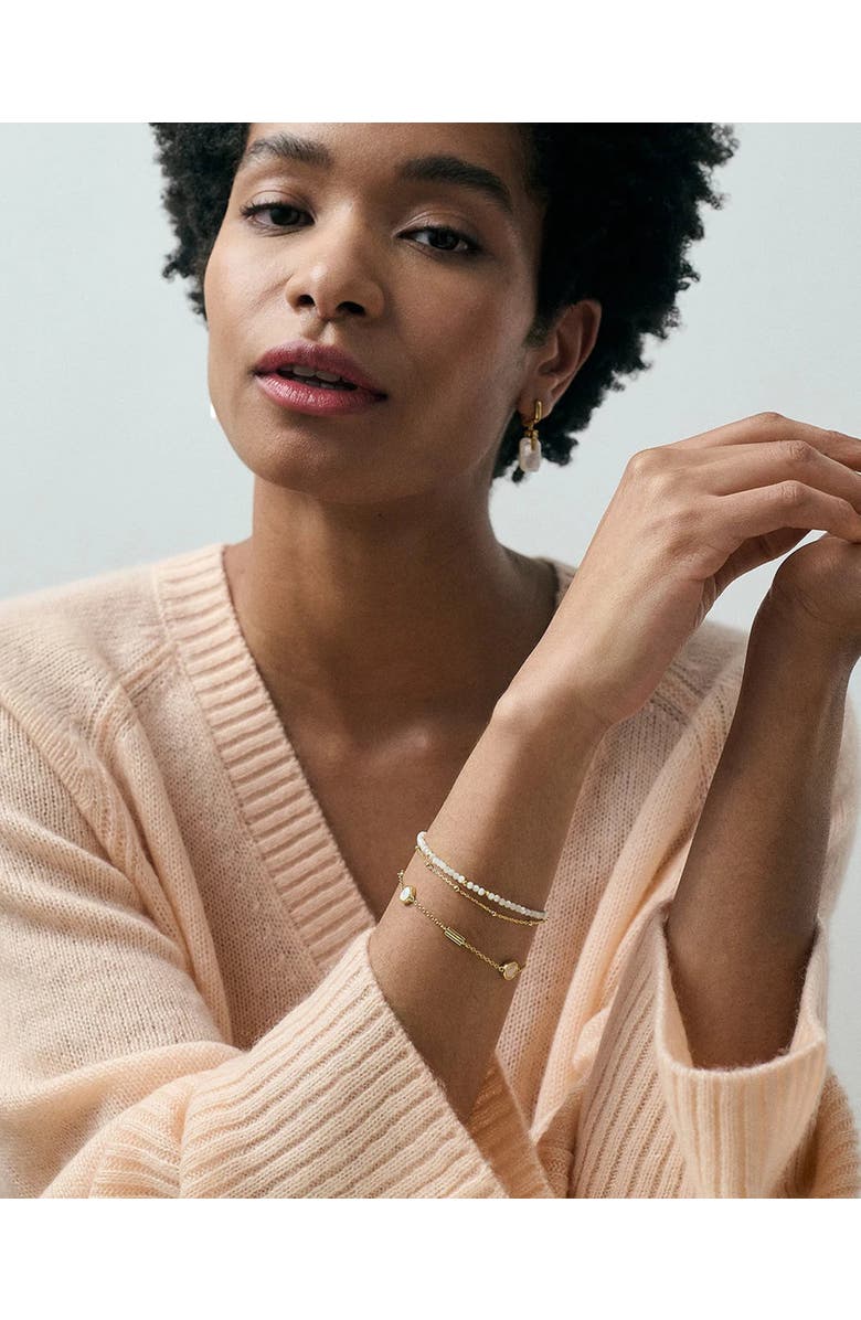 Astley Clarke Gold Stilla Mother of Pearl Station Bracelet, Alternate, color, Mother Of Pearl