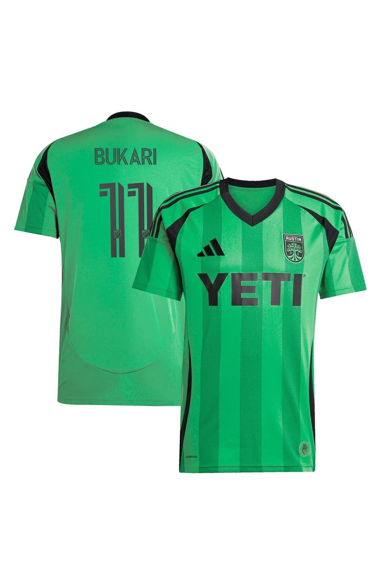 adidas Men's adidas Osman Bukari Green Austin FC 2025 The Heartbeat Kit Replica Player Jersey, Main, color,