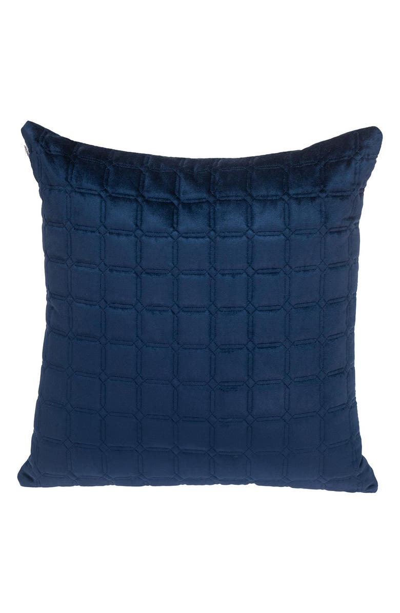 PARKLAND COLLECTION Marrisa Velvet Throw Pillow, Main, color, Blue/ Navy