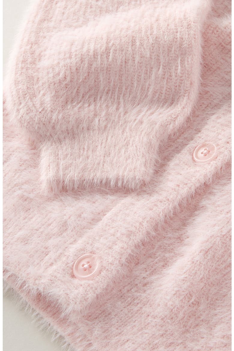 Kids' Eyelash Chenille Cardigan, Alternate, color, PINK BALM