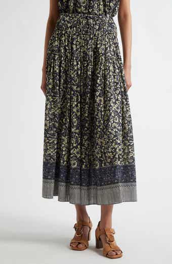 Avia Drawstring Waist Cotton Blend Maxi Skirt