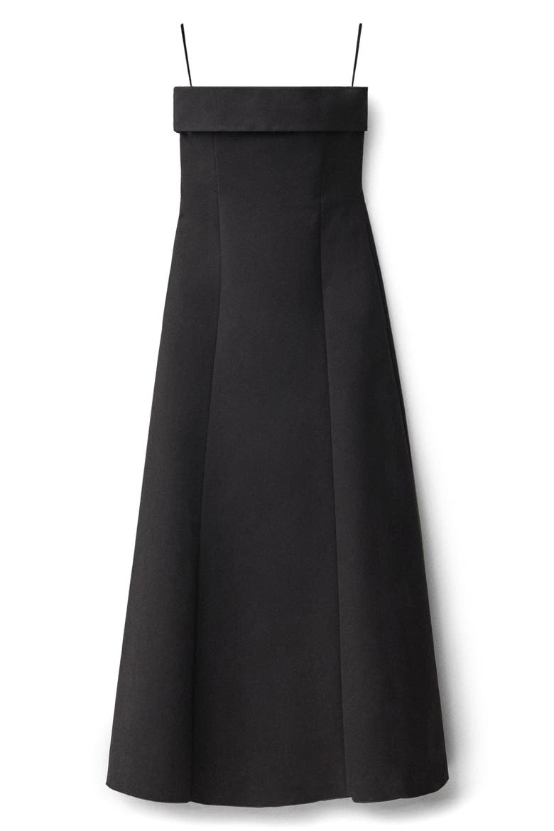 Strapless Fit & Flare Maxi Cocktail Dress, Alternate, color, BLACK