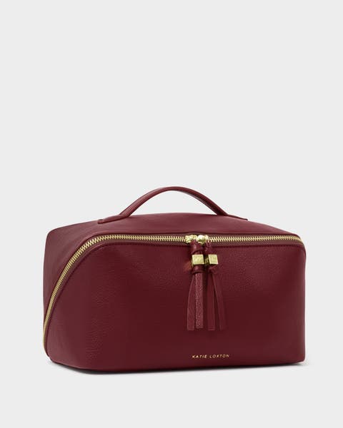 Soho Large Makeup And Toiletry Bag in Cherry