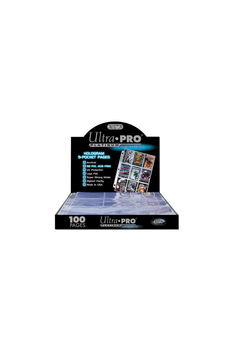 100 Ultra Pro Platinum 9 Pocket Sheets, Alternate, color, Multicolored
