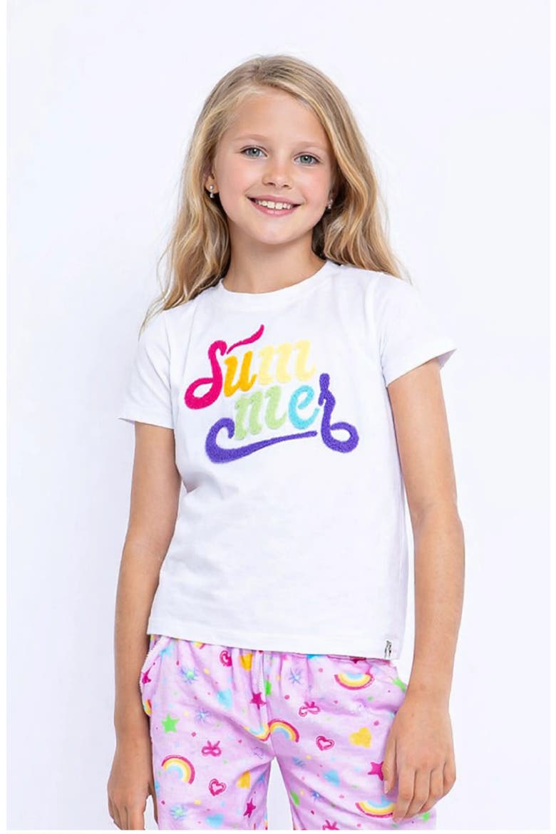Summer Applique Short Sleeve Tee, Alternate, color, White