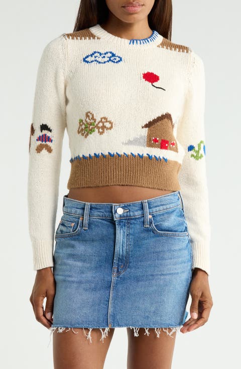 The Shrunken Intarsia Pullover Sweater