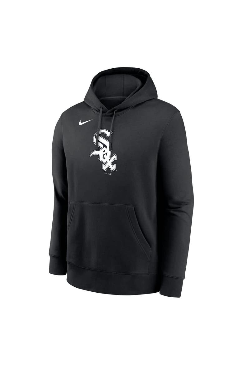 Men's Nike Black Chicago White Sox Logo Club Fleece Pullover Hoodie, Alternate, color, Black