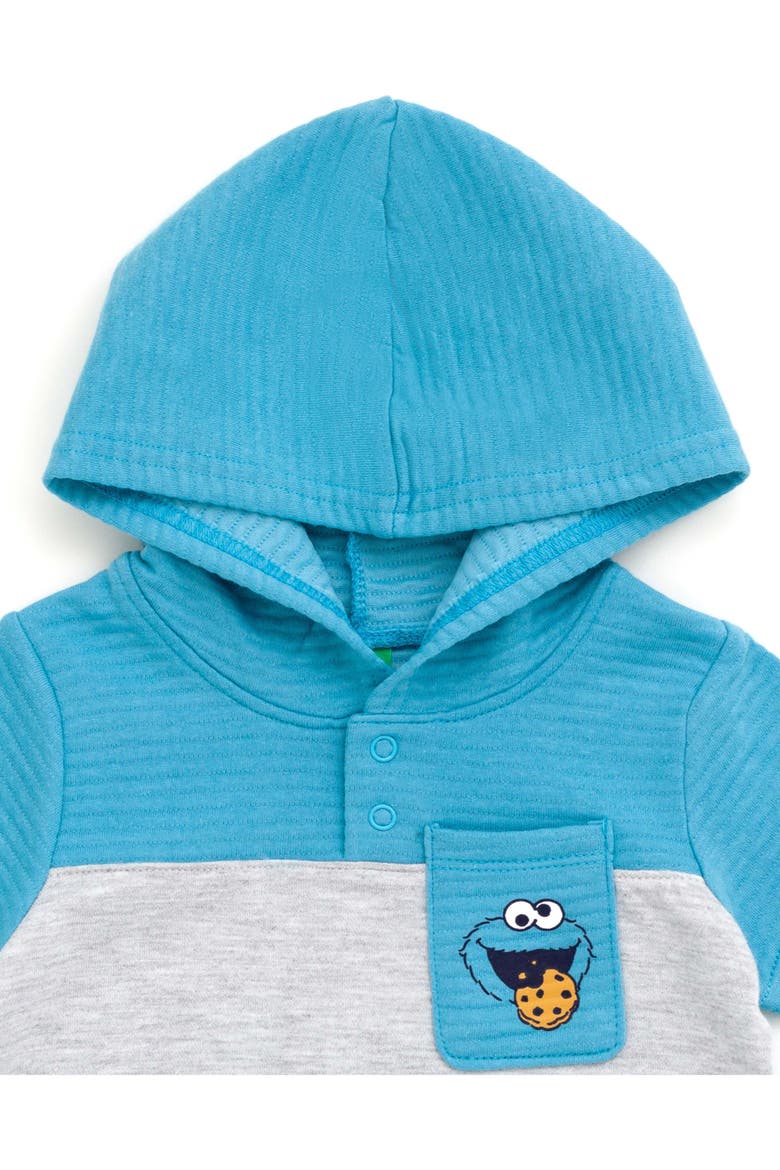 2-Piece Hooded Tee and Shorts Set, Alternate, color, Cookie Monster Navy