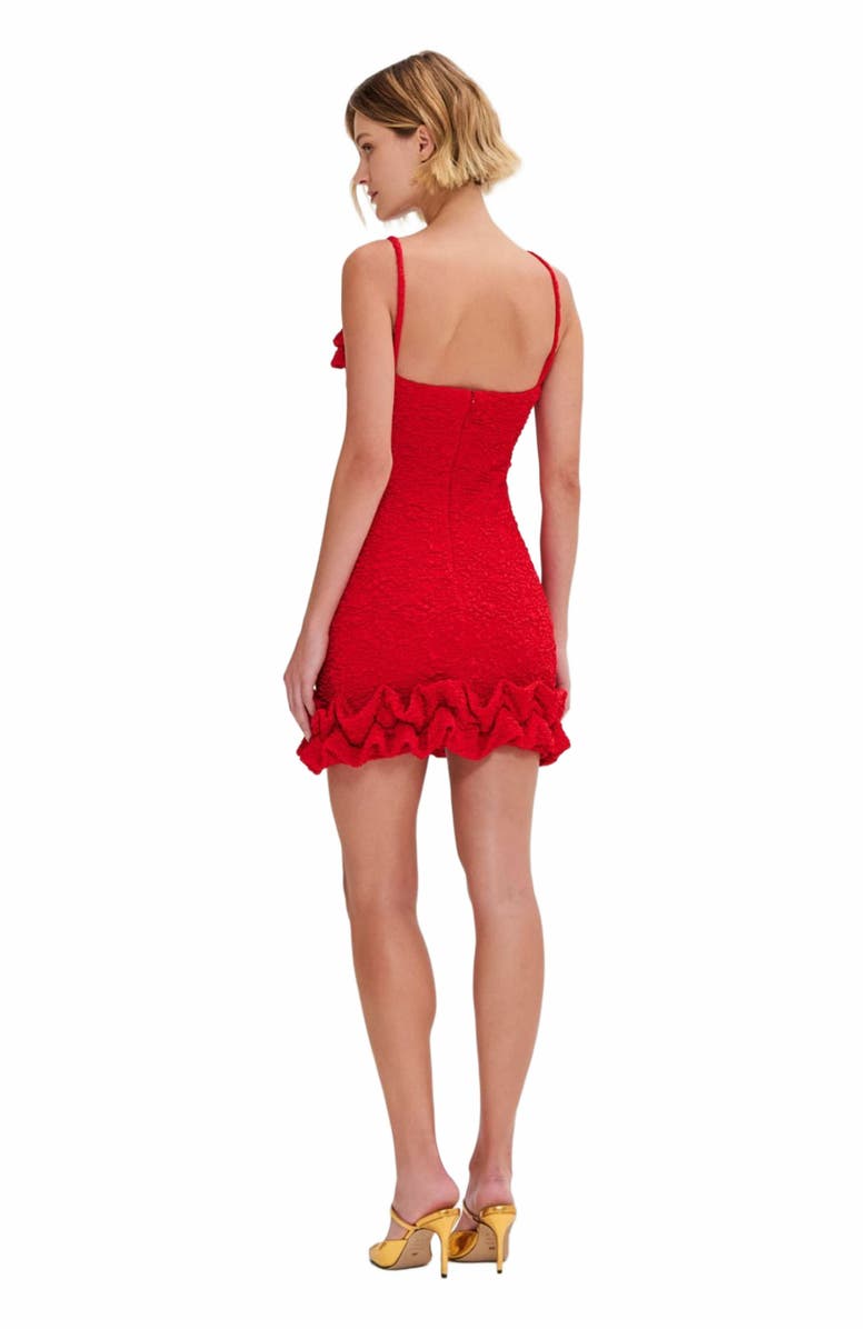 PatBO Papillon Jacquard Flutter Mini Dress, Alternate, color, Red