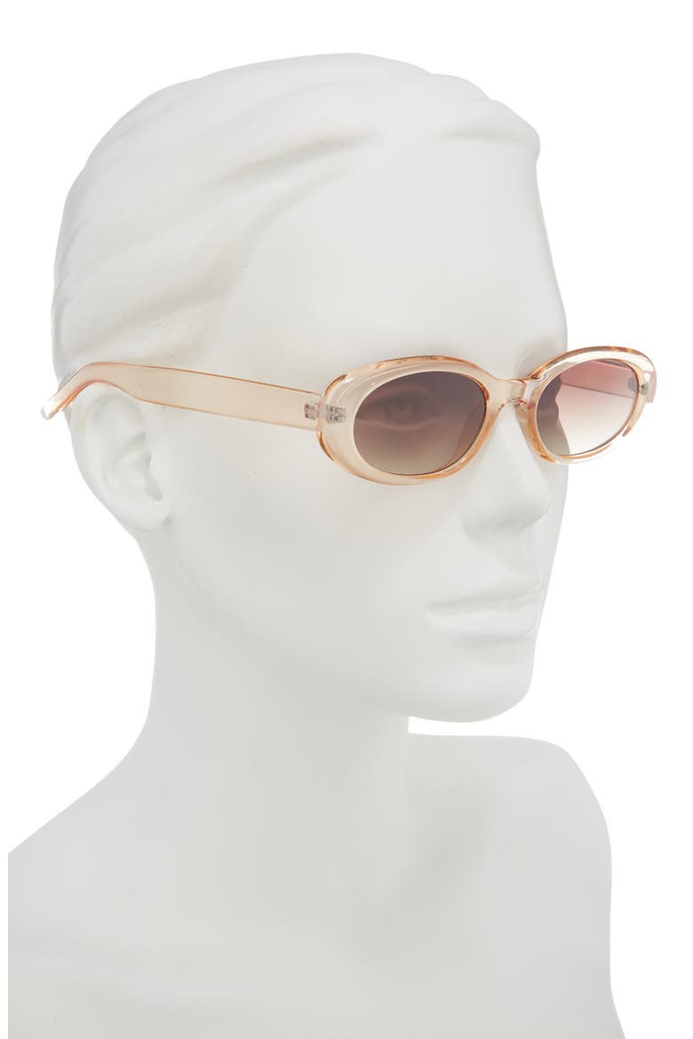 Narrow Oval Sunglasses, Alternate, color, CLEAR NATURAL