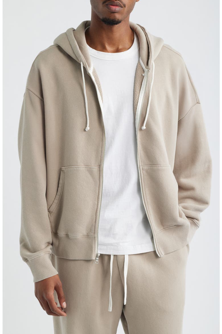 Organic Cotton Zip Hoodie, Main, color, TAN