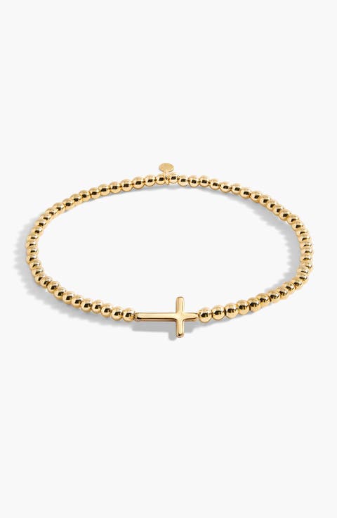 A Little 'Faith' Bracelet in Gold-Tone Plating