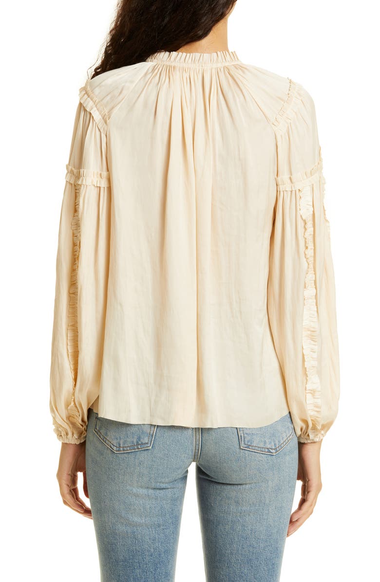 Ulla Johnson Maeve Ruffle Blouse, Alternate, color,