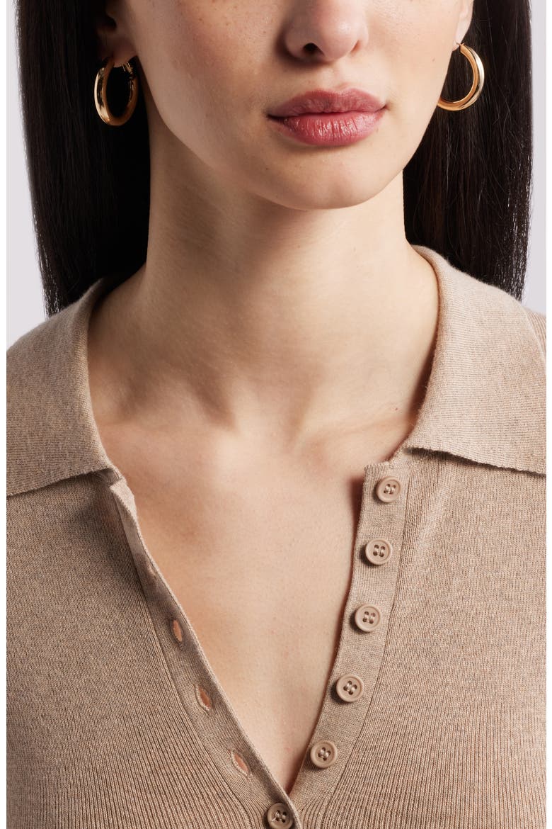 Tube Hoop Earrings, Alternate, color, GOLD