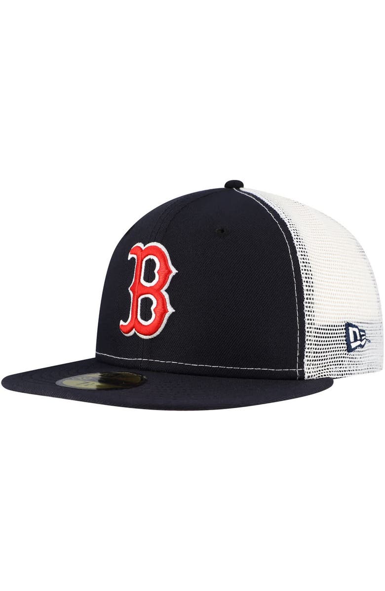 New Era Men's New Era Navy Boston Red Sox Team Color 59FIFTY Trucker Fitted Hat, Alternate, color, Navy