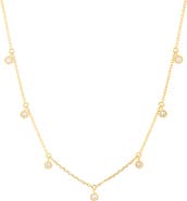 EFFY 14K Gold Plated Sterling Silver Diamond Charm Frontal Necklace