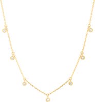 EFFY 14K Gold Plated Sterling Silver Diamond Charm Frontal Necklace