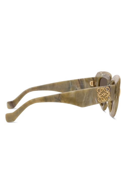 Loewe Anagram 51mm Geometric Sunglasses In Brown