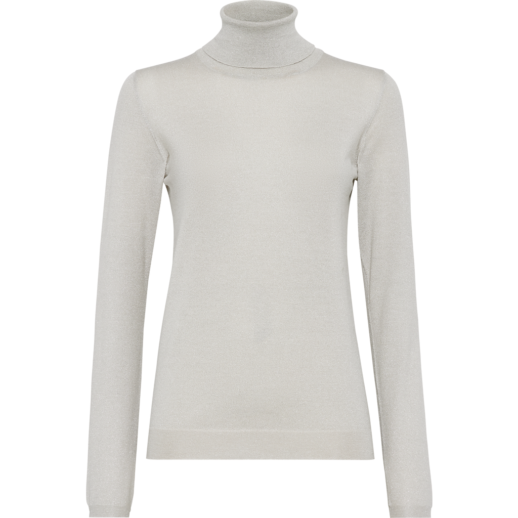 Brunello Cucinelli Cashmere Turtle-neck Sweater In Gray