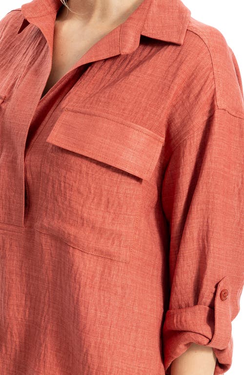 Max Studio Collared Textured Shirt