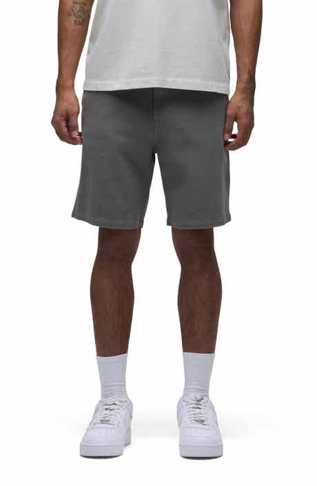 Hudson Jeans Venice Flat Front Grey Cotton Twill Chino Shorts