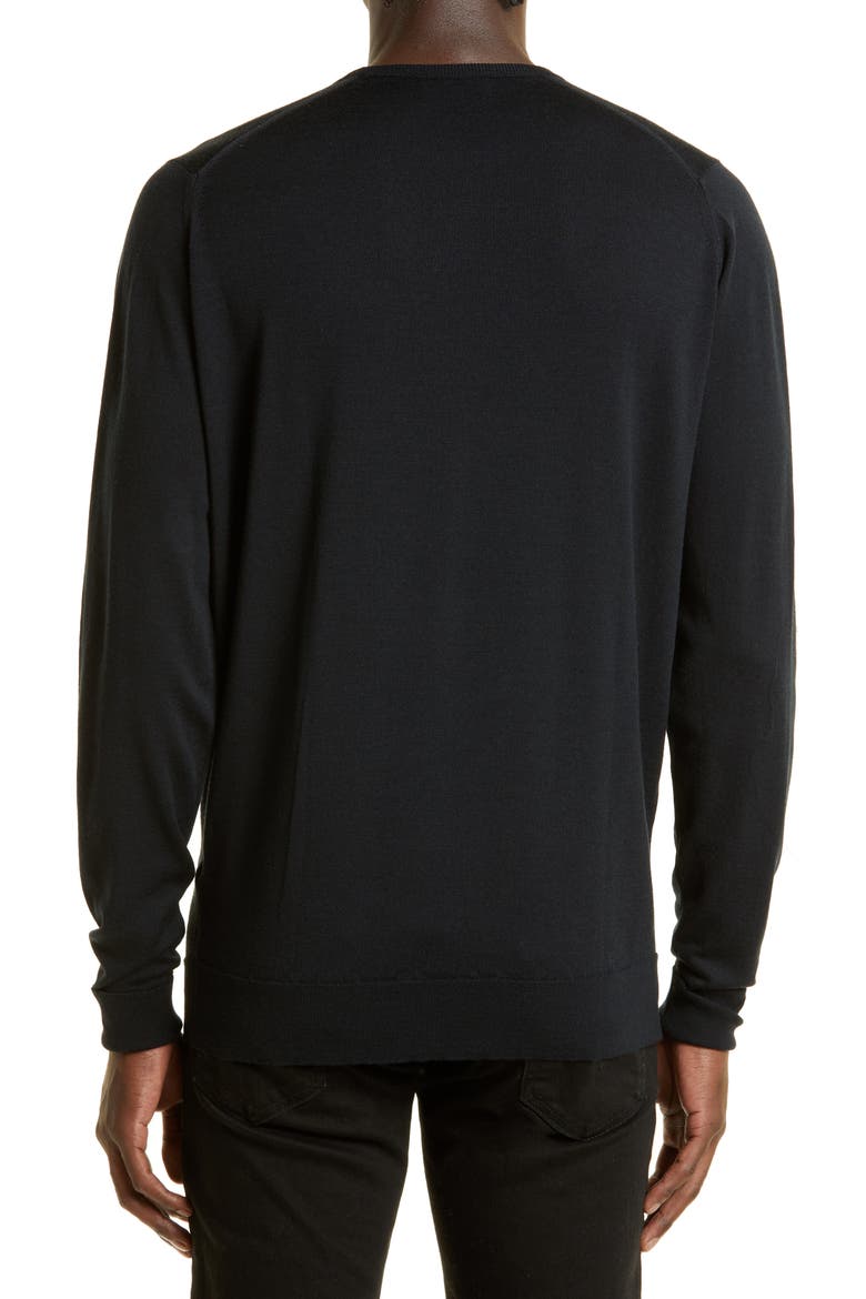 Marcus Virgin Wool Crewneck Sweater, Alternate, color, BLACK