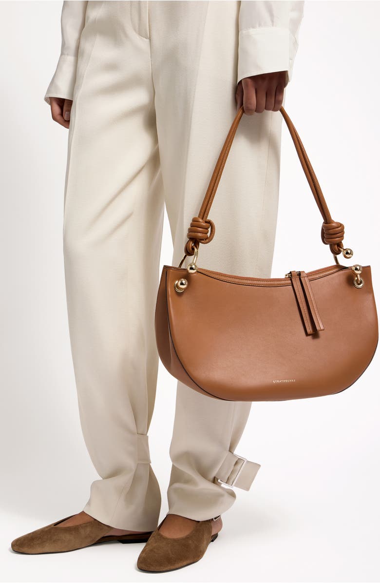 Strathberry Halo Leather Shoulder Bag, Alternate, color,