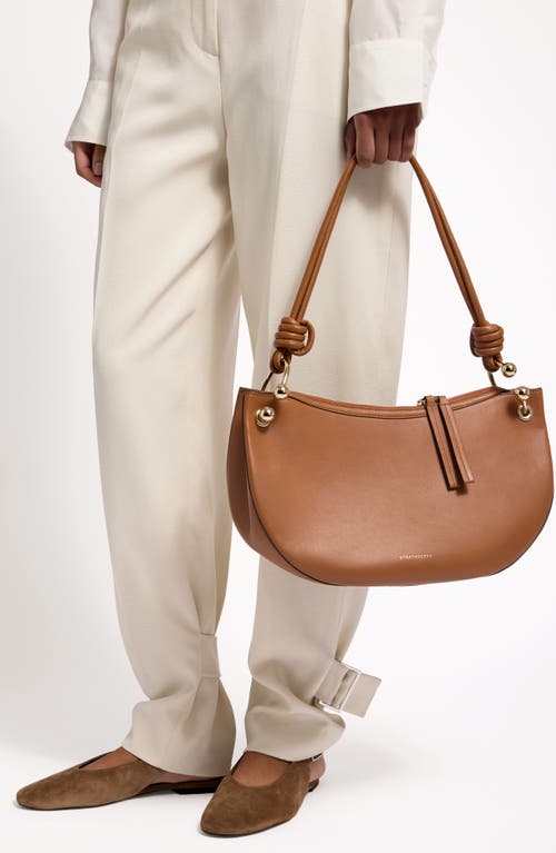 Strathberry Halo Leather Shoulder Bag In Tan