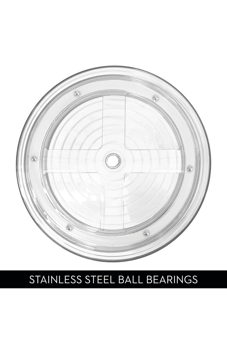 iDesign 9-Inch Plastic 2-Tier Lazy Susan - Set of 2 - Clear/Chrome, Alternate, color, Clear