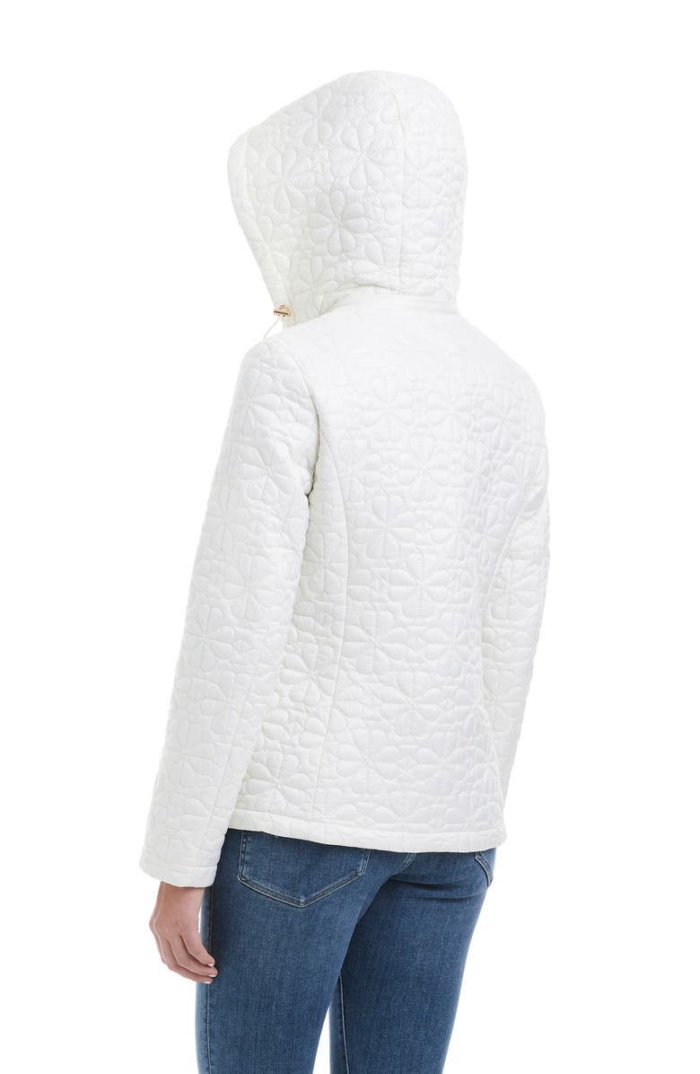 Kate Spade New York spade floral quilted jacket, Alternate, color, Cream