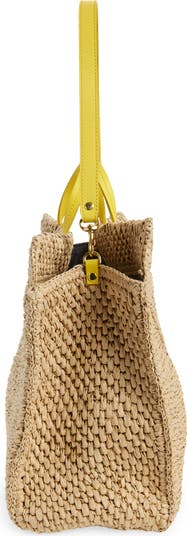 Simple Woven Raffia Tote Bag