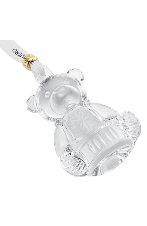 Waterford 2025 Baby's First Bear Crystal Ornament In Transparent