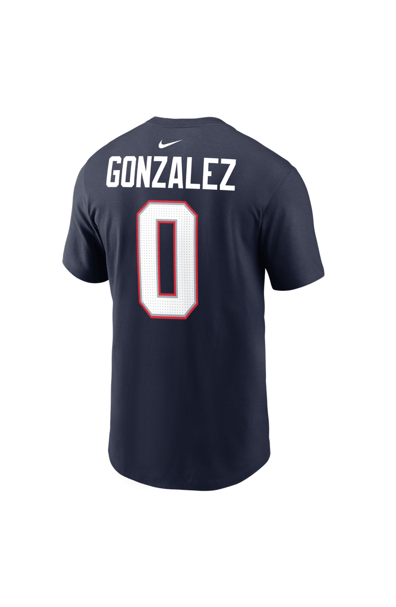 Nike Men's Nike Christian Gonzalez Navy New England Patriots Super Bowl LX Patch Name & Number T-Shirt, Alternate, color, Navy