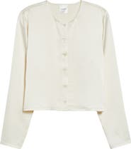LESET Barb Button-Up Crewneck Cardigan