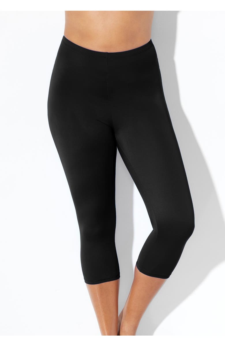 Swimsuits for All Chlorine Resistant Swim Capri, Alternate, color, New Black