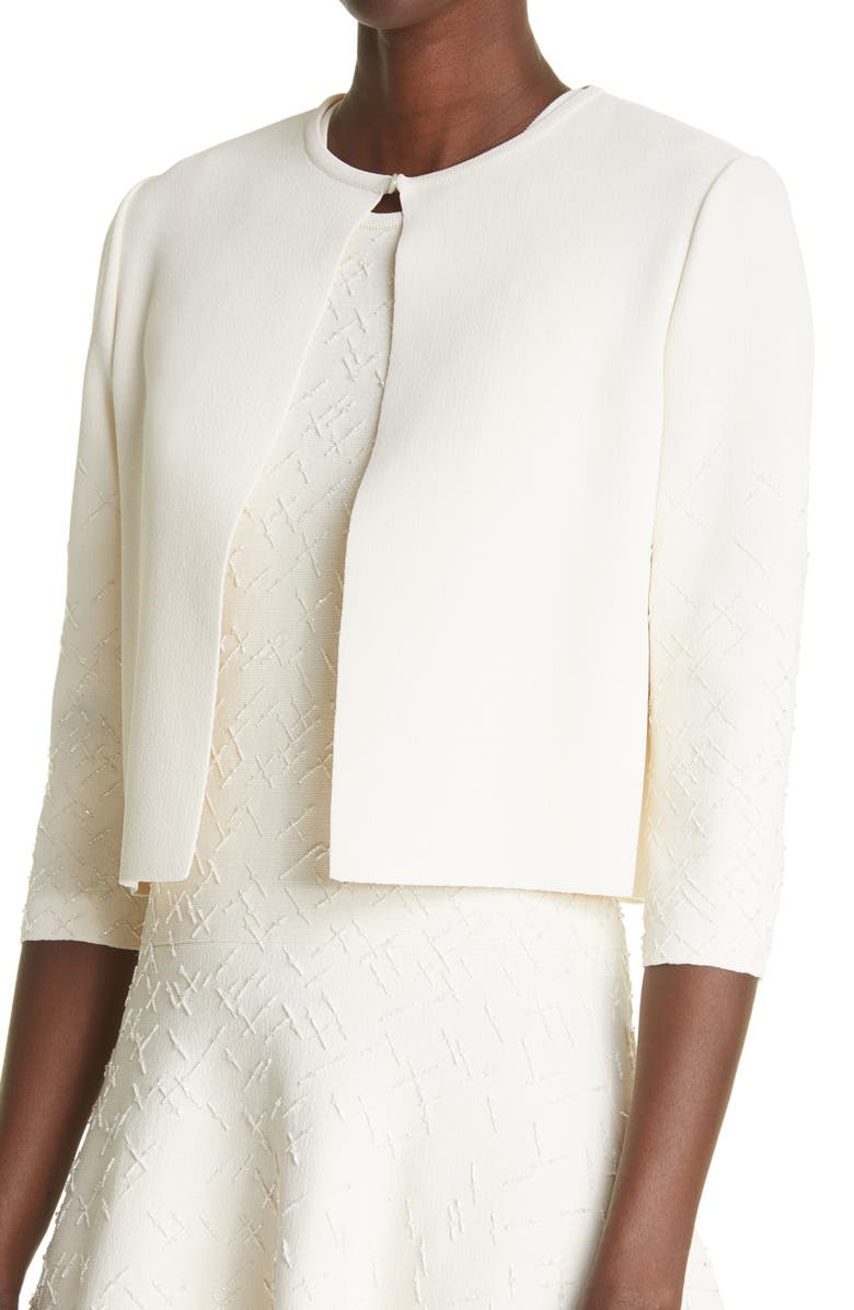 St. John Evening Sequin Jacquard Knit Cardigan, Alternate, color, 