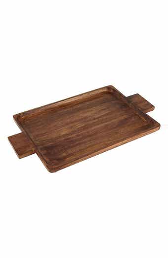 Large Wood Tray with Handles