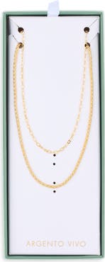 ARGENTO VIVO Layered Rope Chain Necklace