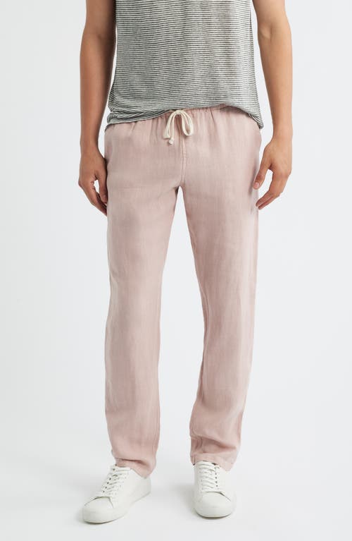 Alex Crane Bo Linen Drawstring Pants In Pink