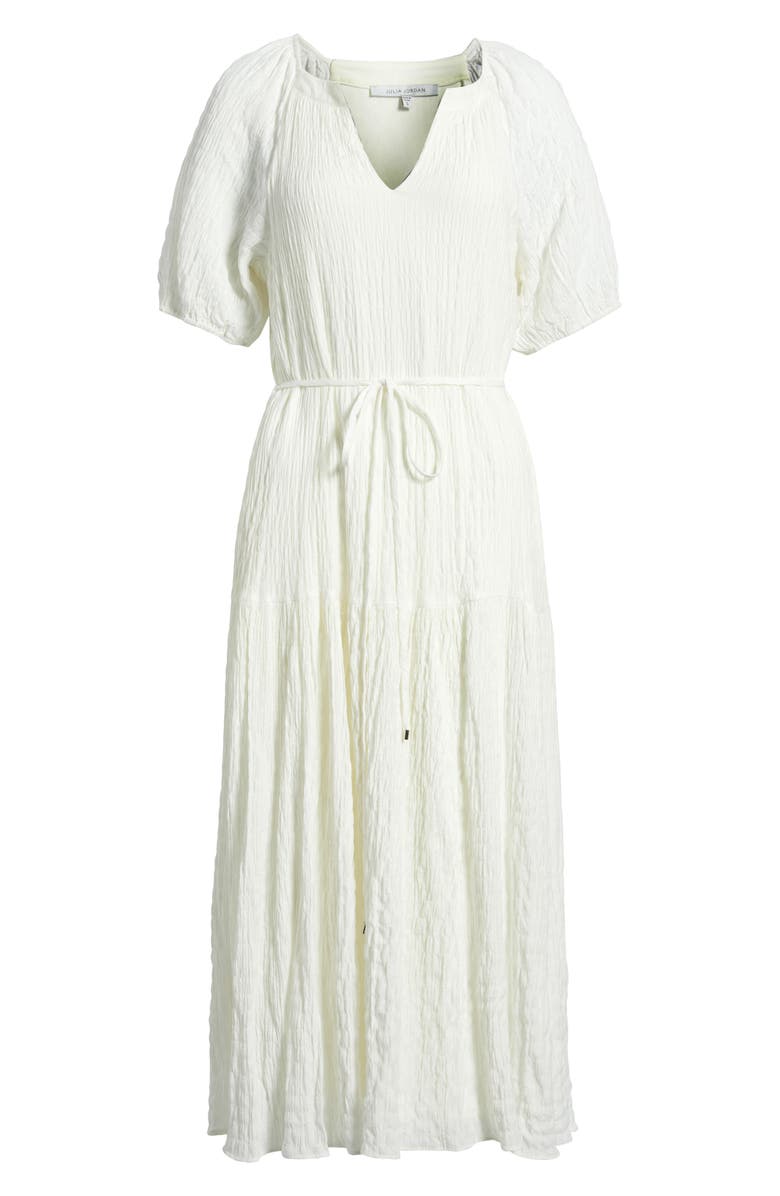 Julia Jordan Smocked Midi Dress, Alternate, color, Ivory