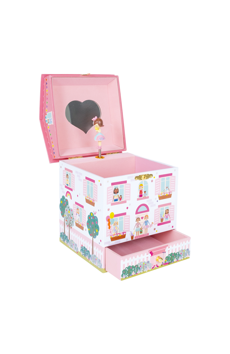 Floss & Rock Jewelry Box Doll House Plays Its a Small World, Main, color, Pink